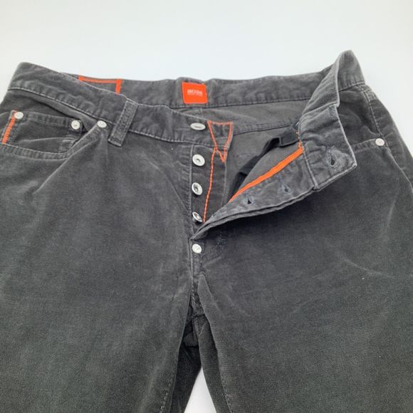 Hugo Boss Orange Mens Suede Feel Button Fly Pants - Picture 1 of 5